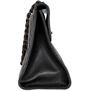 Chanel Caviar Black Shoulder Cocomark Skin Plastic One Chain